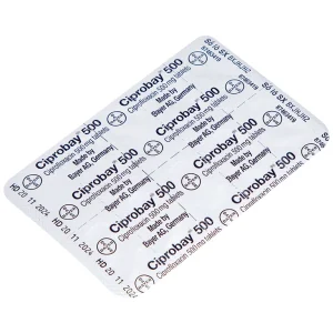 Thuốc Ciprobay 500mg Bayer điều trị nhiễm trùng (1 vỉ x 10 viên)