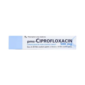 Thuốc PMS-Ciprofloxacin 500mg điều trị nhiễm khuẩn nặng (2 vỉ x 10 viên)