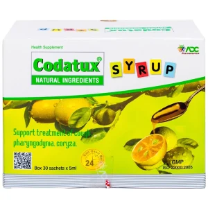 Siro Codatux Syrup ADC hỗ trợ long đờm, giảm ho, đau họng (30 gói x 5ml)