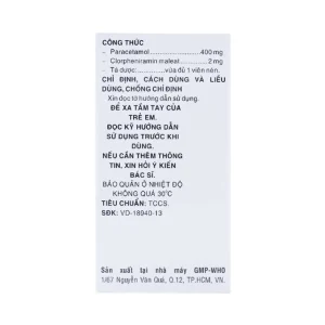 Thuốc Coldfed điều trị triệu chứng cảm, sốt, nhức đầu, sổ mũi, đau khớp, đau cơ (80 viên)