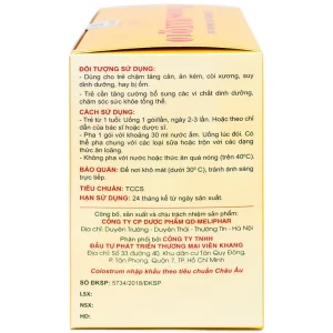 Cốm ColosMAX Q10 Gold QD-Meliphar bổ sung sữa non và vi chất dinh dưỡng cho trẻ nhỏ (20 gói)