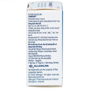 Thuốc nhỏ mắt Combigan Allergan giảm áp suất nội nhãn (5ml)