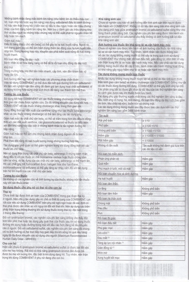 Dung dịch khí dung Combivent Boehringer kiểm soát co thắt phế quản (1 vỉ x 10 ống)