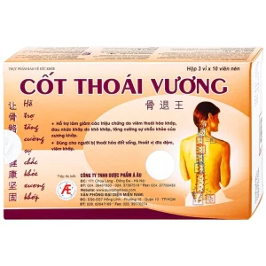 Viên uống Cốt Thoái Vương Á Âu hỗ trợ giảm triệu chứng viêm thoái hóa khớp (3 vỉ x 10 viên)