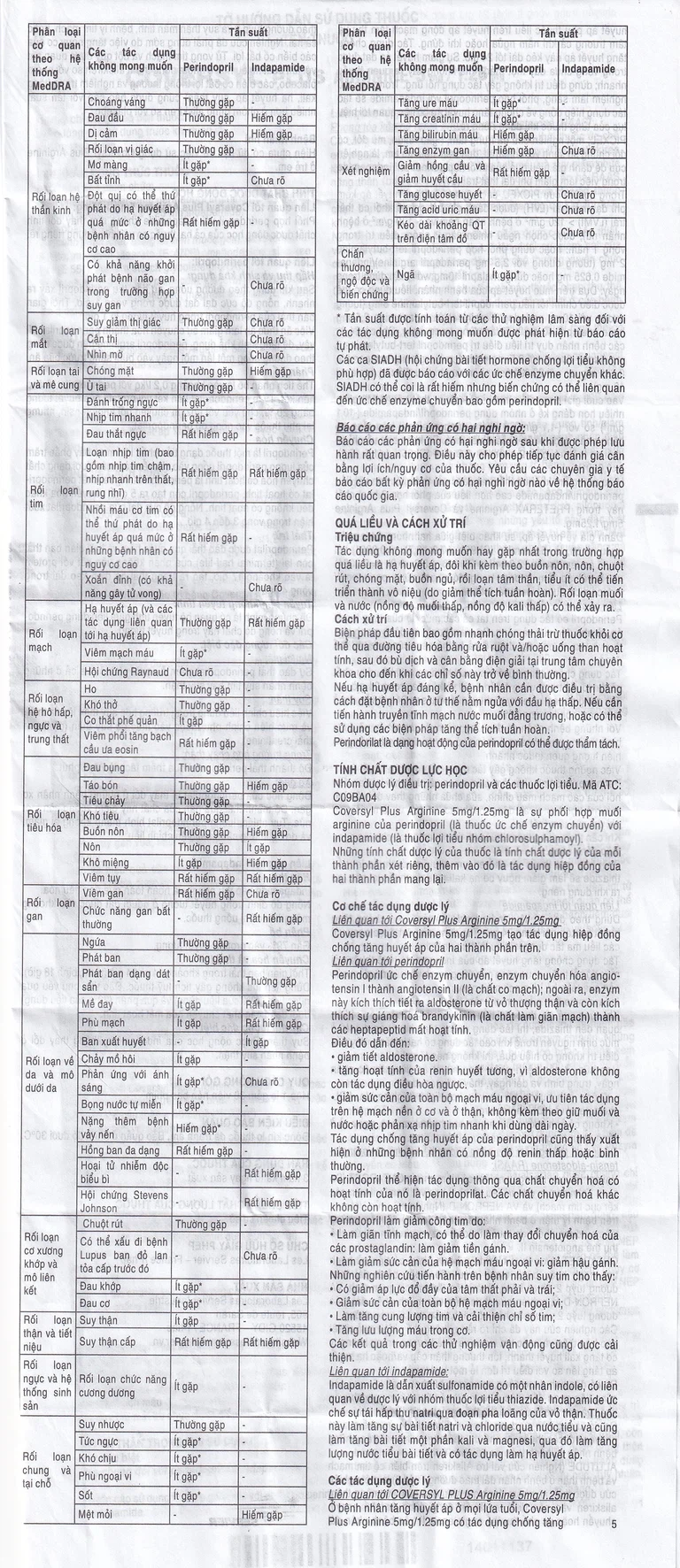 Thuốc Coversyl Plus 5mg/1.25mg Servier điều trị tăng huyết áp (30 viên)