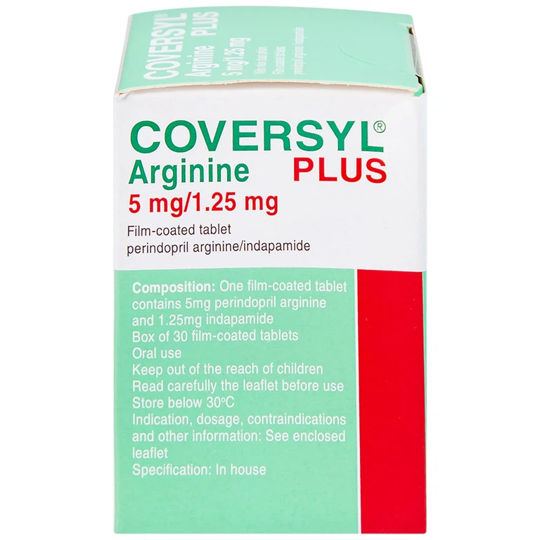 Thuốc Coversyl Plus 5mg/1.25mg Servier điều trị tăng huyết áp (30 viên)