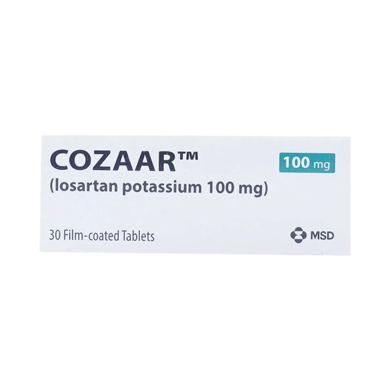 Thuốc Cozaar 100mg MSD điều trị tăng huyết áp (3 vỉ x 10 viên)