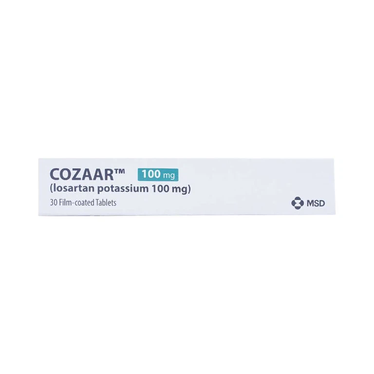 Thuốc Cozaar 100mg MSD điều trị tăng huyết áp (3 vỉ x 10 viên)