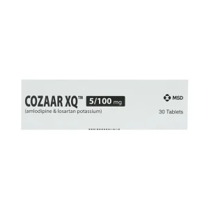 Thuốc Cozaar XQ 5/100mg MSD điều trị cao huyết áp vô căn (3 vỉ x 10 viên)