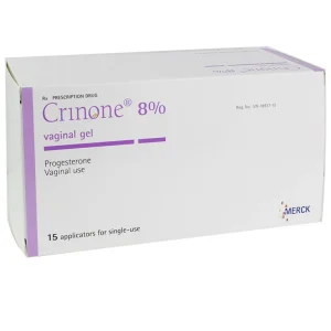 Gel Crinone 8% Merck điều trị các rối loạn liên quan đến sự thiếu hụt progesterone (15 ống)