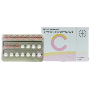 Thuốc Cyclo-Progynova Bayer điều trị hội chứng thiếu estrogen (1 vỉ x 21 viên)