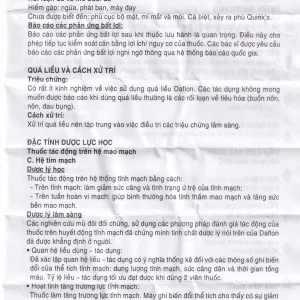 Thuốc Daflon 500mg Servier điều trị các triệu chứng liên quan đến suy giảm tĩnh mạch bạch huyết và trĩ cấp (60 viên)