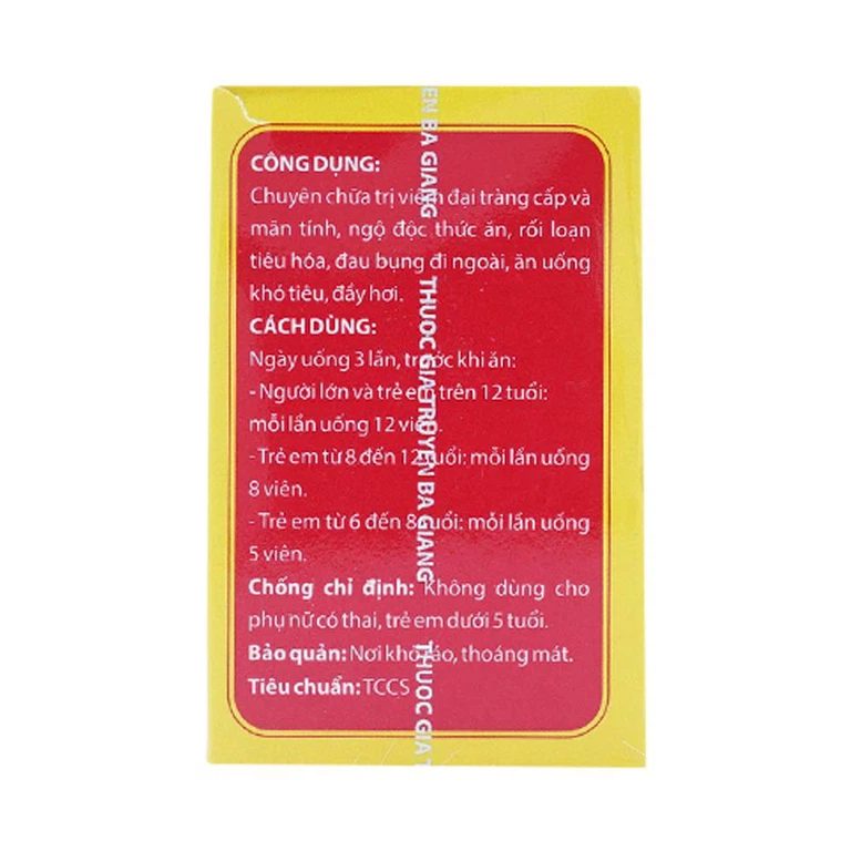 Thuốc Đại Tràng Hoàn Bà Giằng điều trị viêm đại tràng cấp và mãn tính (240 viên)