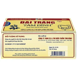 Viên uống Đại Tràng Tâm Bình hỗ trợ giảm các triệu chứng của viêm đại tràng cấp và mãn tính (5 vỉ x 12 viên)