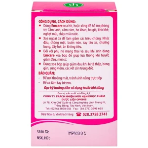 Dầu tràm cho em bé Emcare Opodis Pharma hỗ trợ phòng cảm lạnh, cảm cúm, ho khan (25ml)