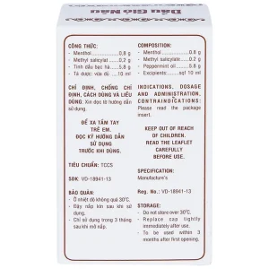 Dầu gió Nâu Pharmedic điều trị cảm cúm, sổ mũi, nghẹt mũi (10ml)