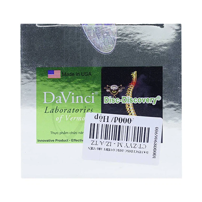 Viên uống Disc-Discovery DaVinci cải thiện tình trạng thoái hóa đốt sống cổ, thắt lưng (180 viên)