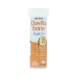 Viên sủi Davita Bone Sugar Free DHG phòng ngừa và điều trị loãng xương (10 viên)