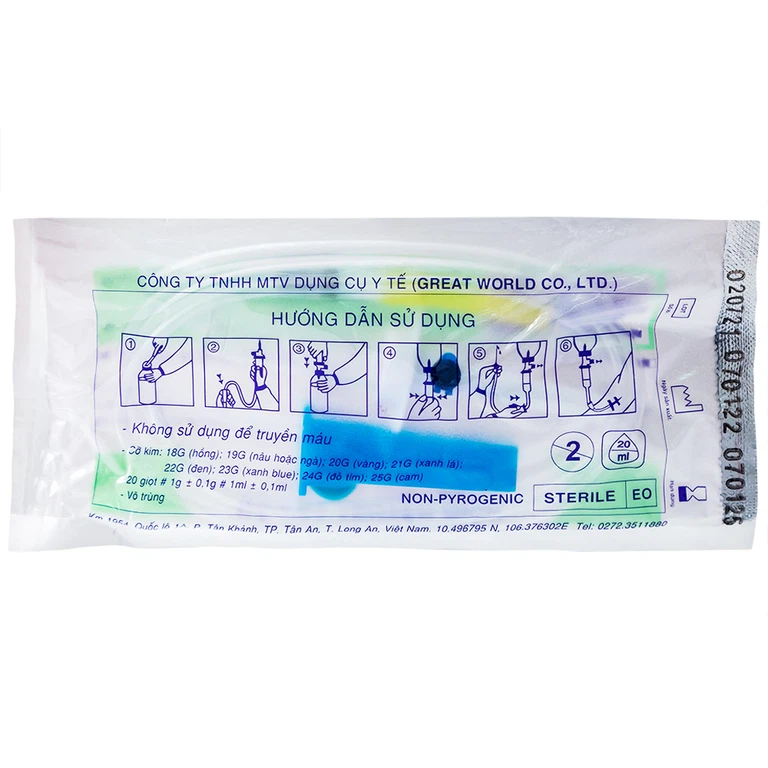 Bộ dây truyền dịch AF/C Great World sử dụng một lần (10 dây)