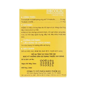 Bột Decolic điều trị triệu chứng đau do rối loạn chức năng đường tiêu hóa và ống mật (20 gói x 1.15g)