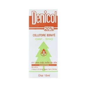 Dung dịch rơ miệng Denicol 20% Sagopha điều trị tưa lưỡi, lở miệng, sưng lợi (15ml)