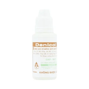 Dung dịch rơ miệng Denicol 20% Sagopha điều trị tưa lưỡi, lở miệng, sưng lợi (15ml)