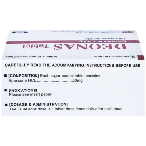 Thuốc Deonas 50mg Korea Prime làm giãn cơ xương (10 vỉ x 10 viên)