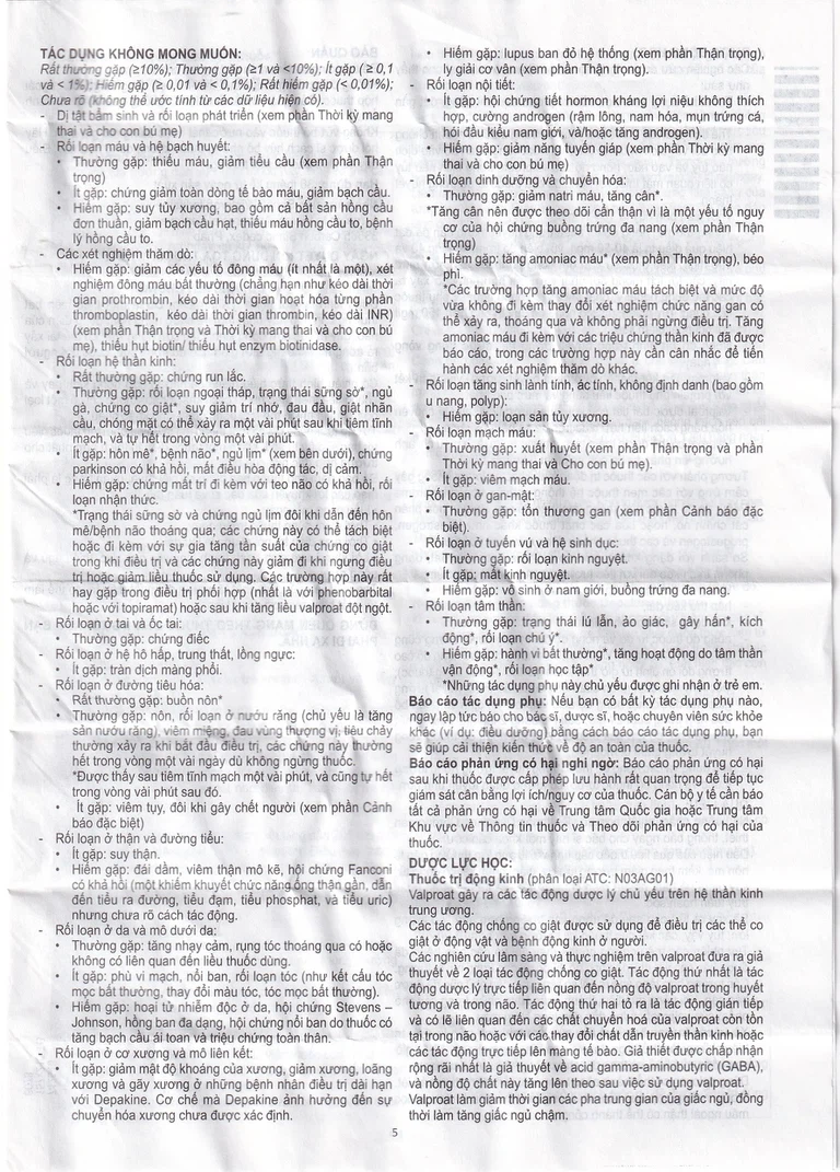 Thuốc Depakine Chrono 500mg Sanofi điều trị động kinh (30 viên)