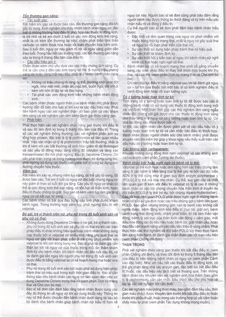 Thuốc Depakine Chrono 500mg Sanofi điều trị động kinh (30 viên)