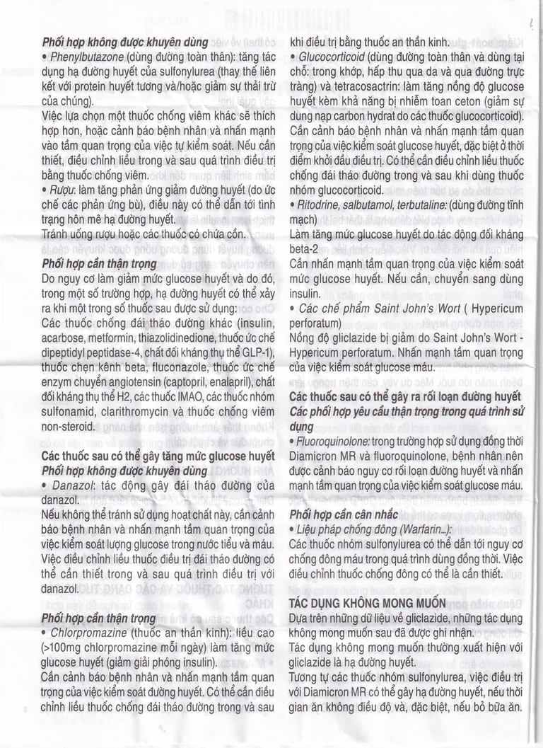 Thuốc Diamicron MR Servier điều trị tiểu đường típ 2 (2 vỉ x 30 viên)