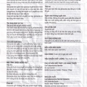 Thuốc Diamicron MR Servier điều trị tiểu đường típ 2 (2 vỉ x 30 viên)