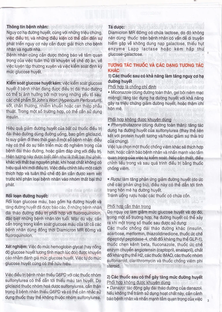 Thuốc Diamicron MR 60mg Servier điều trị tiểu đường típ 2 (2 vỉ x 15 viên)