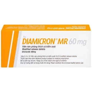 Thuốc Diamicron MR 60mg Servier điều trị tiểu đường típ 2 (2 vỉ x 15 viên)