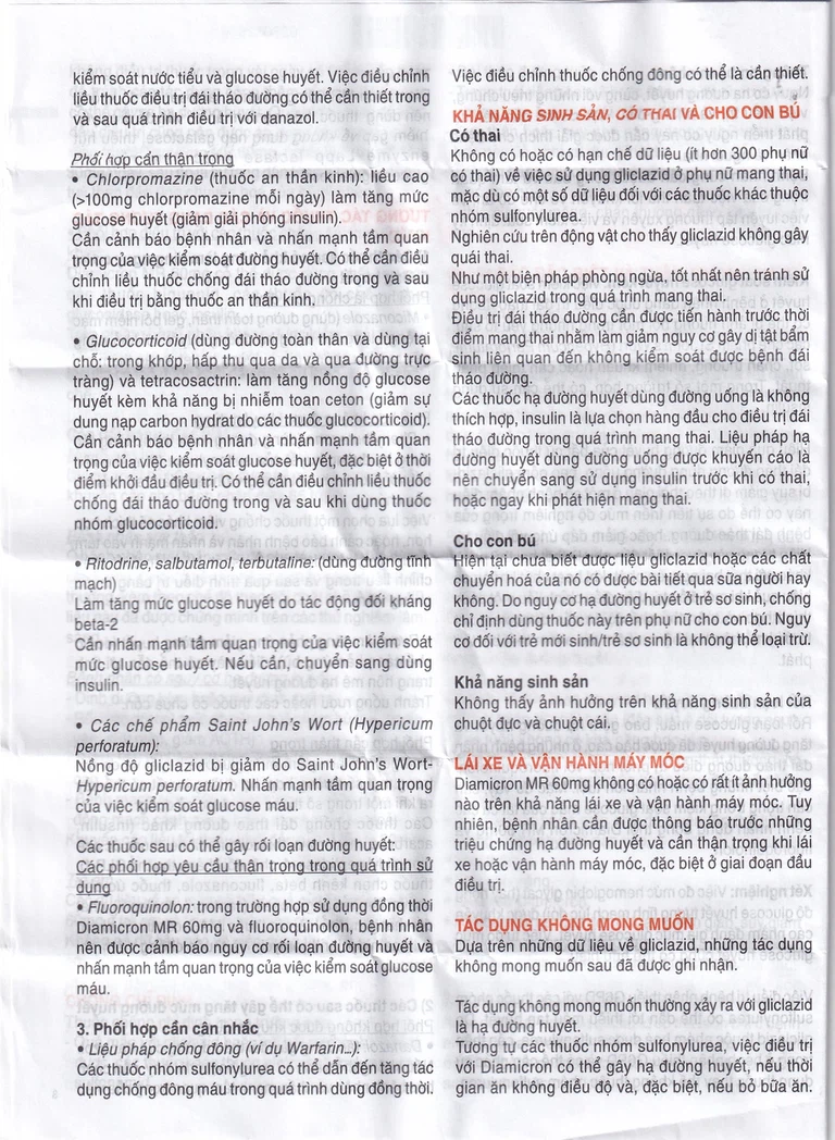 Thuốc Diamicron MR 60mg Servier điều trị tiểu đường típ 2 (2 vỉ x 15 viên)