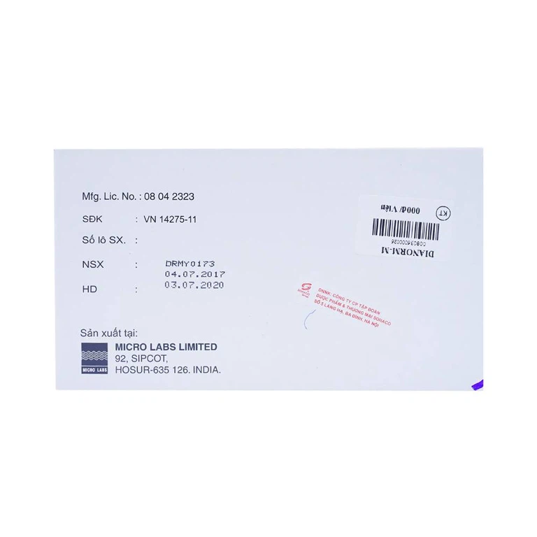 Thuốc Dianorm-M Micro điều trị đái tháo đường (10 vỉ x 10 viên)