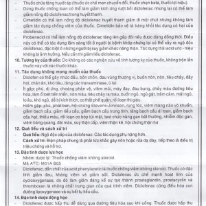 Thuốc Diclofen Pharmedic điều trị viêm thấp khớp mãn tính (3 vỉ x 10 viên)