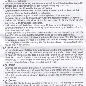 Thuốc Diclofenac 50 Uphace điều trị dài ngày viêm khớp mạn, thoái hóa khớp (100 viên)