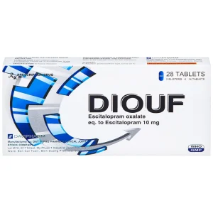 Thuốc Diouf Davipharm điều trị trầm cảm nặng, rối loạn hoảng loạn (2 vỉ x 14 viên)