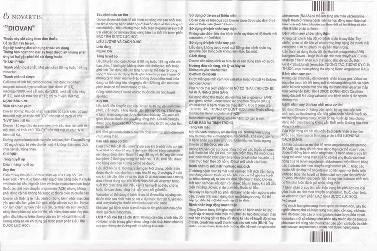 Thuốc Diovan 160 Novartis điều trị bệnh tăng huyết áp, suy tim (2 vỉ x 14 viên)