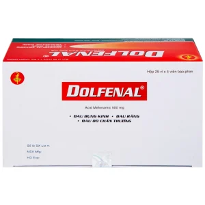 Thuốc Dolfenal United giảm đau bụng kinh, đau răng, đau do chấn thương (25 vỉ x 4 viên)