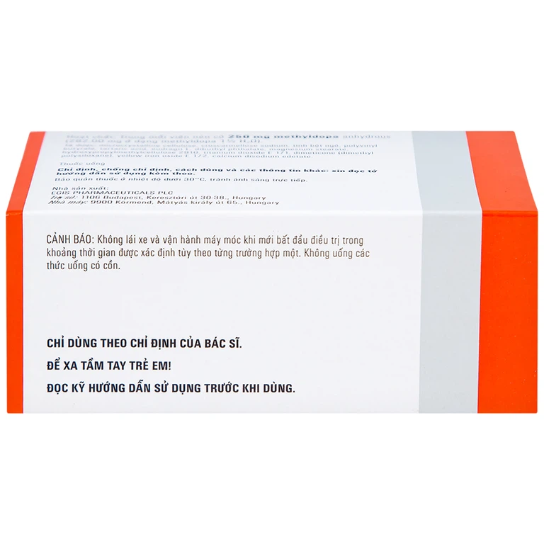 Thuốc Dopegyt 250mg Egis Pharma điều trị tăng huyết áp (10 vỉ x 10 viên)