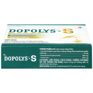 Thuốc Dopolys-S Domesco điều trị triệu chứng suy tĩnh mạch bạch huyết (3 vỉ x 10 viên)