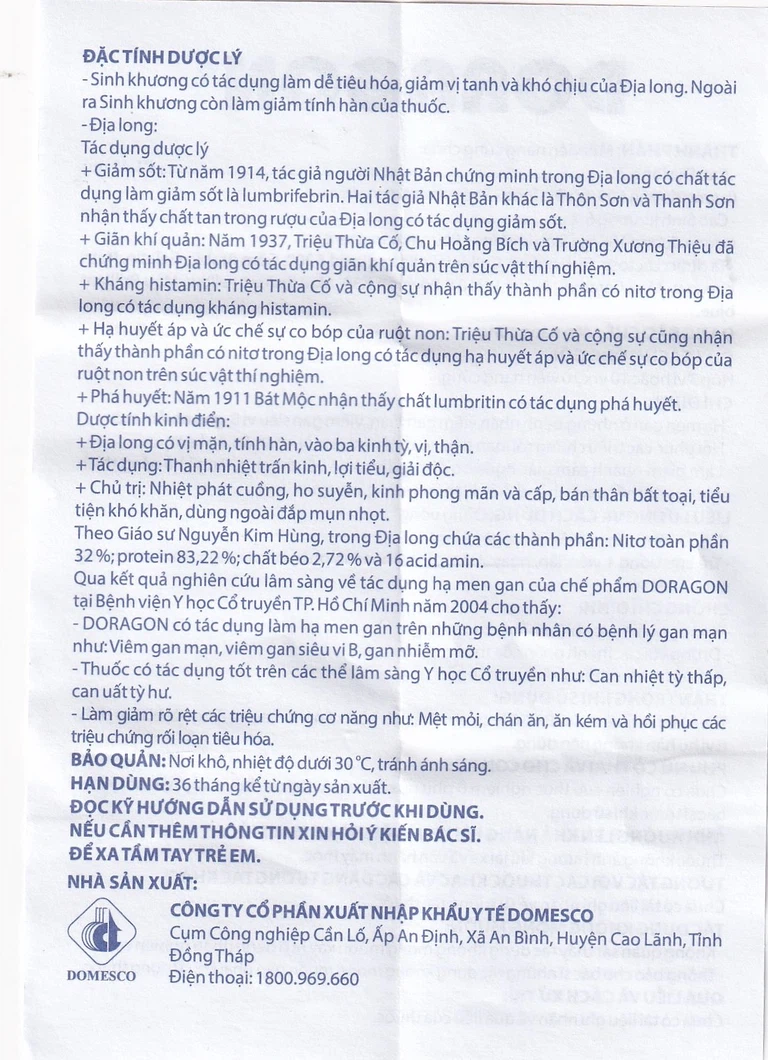 Thuốc Doragon Domesco hỗ trợ hạ men gan (10 vỉ x 10 viên)