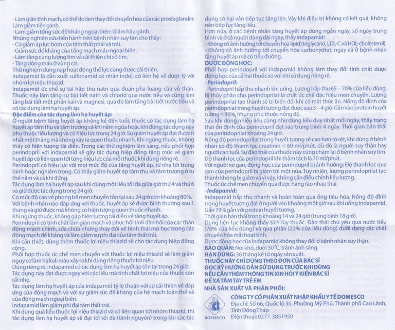 Thuốc Dorover Plus Domesco điều trị tăng huyết áp nguyên phát (1 vỉ x 30 viên)
