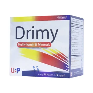 Thuốc Drimy USP bổ sung vitamin, khoáng chất (10 vỉ x 10 viên)