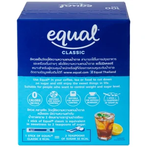 Đường ăn kiêng Equal Classic Zero Calorie Sweetener (100 gói x 1g)