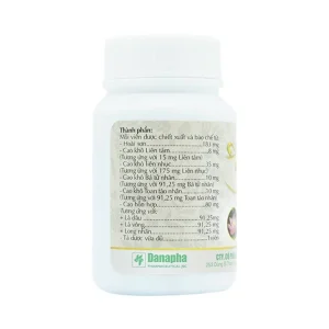 Thuốc Dưỡng Tâm An Thần Danapha điều trị mất ngủ do lo âu, làm việc quá sức (100 viên)