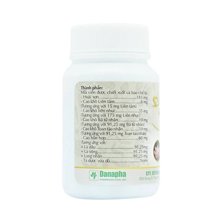 Thuốc Dưỡng Tâm An Thần Danapha điều trị mất ngủ do lo âu, làm việc quá sức (100 viên)