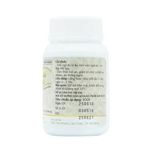 Thuốc Dưỡng Tâm An Thần Danapha điều trị mất ngủ do lo âu, làm việc quá sức (100 viên)