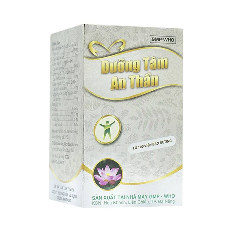 Thuốc Dưỡng Tâm An Thần Danapha điều trị mất ngủ do lo âu, làm việc quá sức (100 viên)